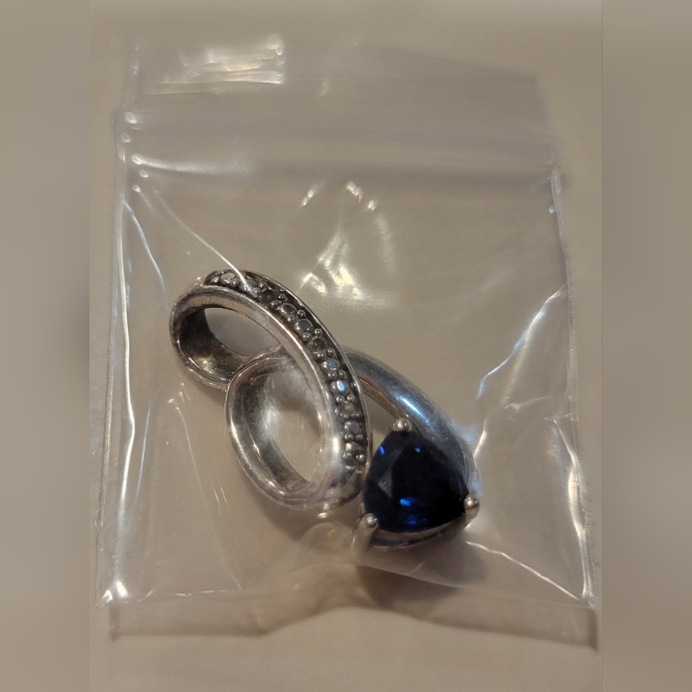 Silver and Blue Topaz Pendant!